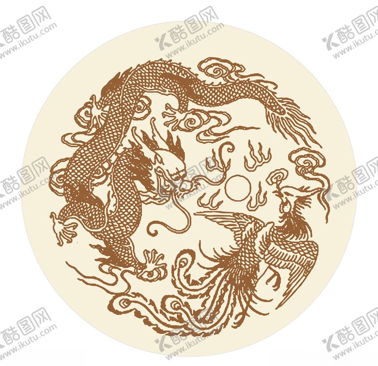 编号：76299707040406114772【酷图网】源文件下载-龙凤图腾