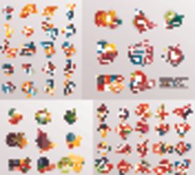 多彩创意卡通图案集合