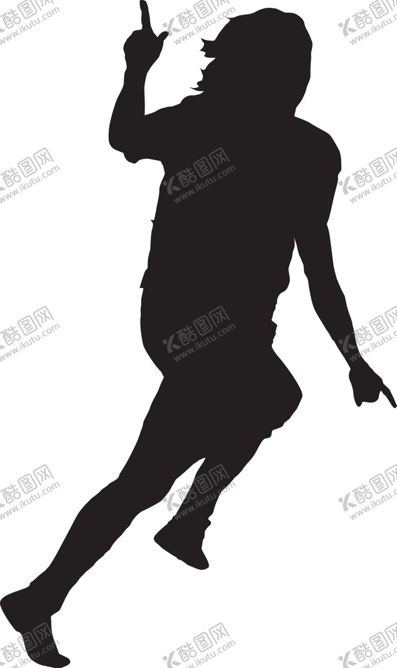 编号：43195405021435246390【酷图网】源文件下载-运动员剪影