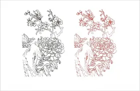 牡丹花杜简约壁纸字画