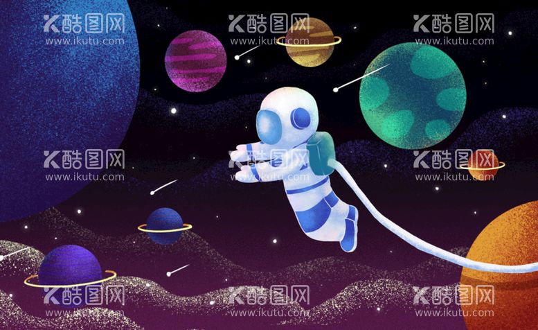 编号：29158609301232391387【酷图网】源文件下载-宇宙星空 宇航员