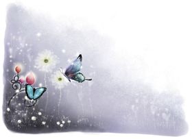 卡通唯美背景韩式水彩水墨泼墨花纹