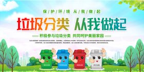 垃圾分类海报环保展板生活