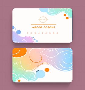 清新渐变名片