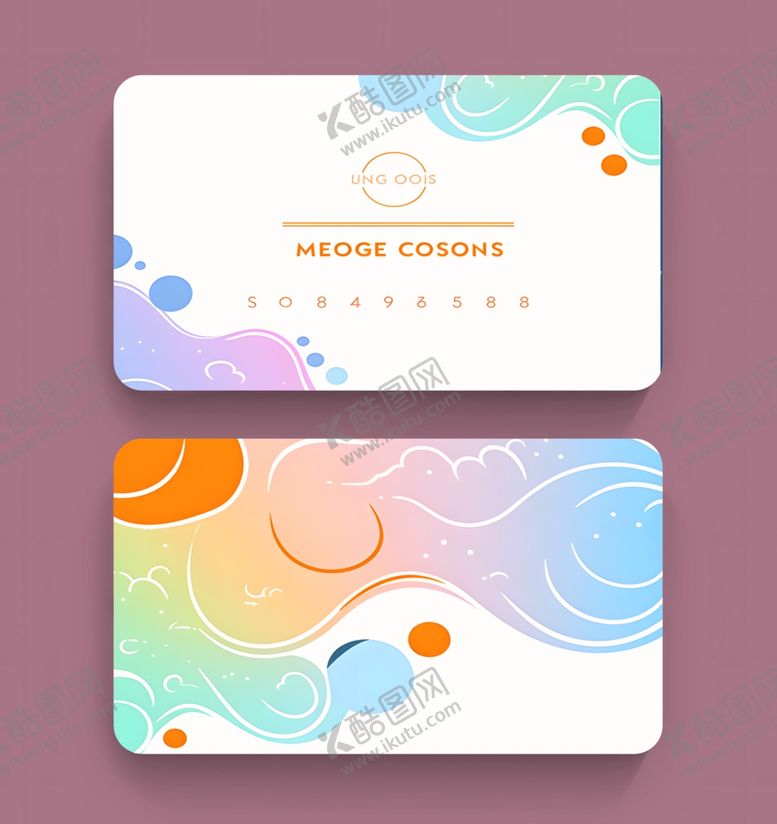 编号：11863811010529271817【酷图网】源文件下载-清新渐变名片
