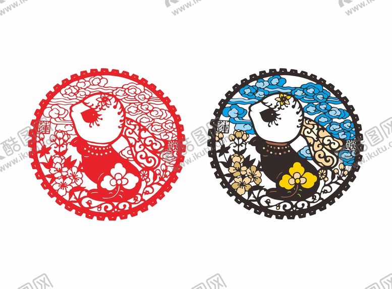 编号：66490701170425075406【酷图网】源文件下载-兔子剪纸