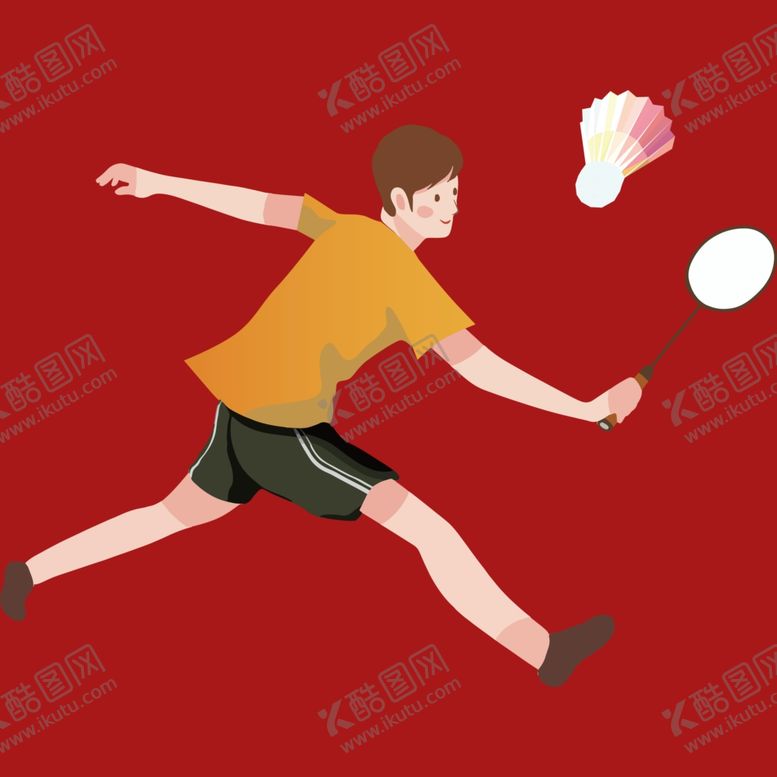 编号：36187702171846211496【酷图网】源文件下载-羽毛球人物