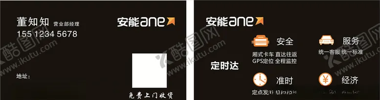 编号：39255804181034145980【酷图网】源文件下载-物流名片