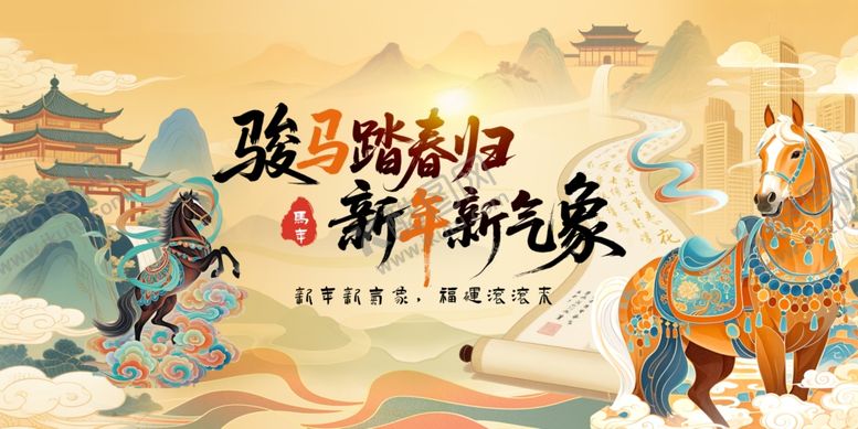 编号：98504711022006262306【酷图网】源文件下载-创意中国风国潮马年2026年