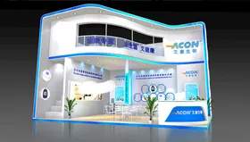 展览3D模型二面开口灯光效果图示示
