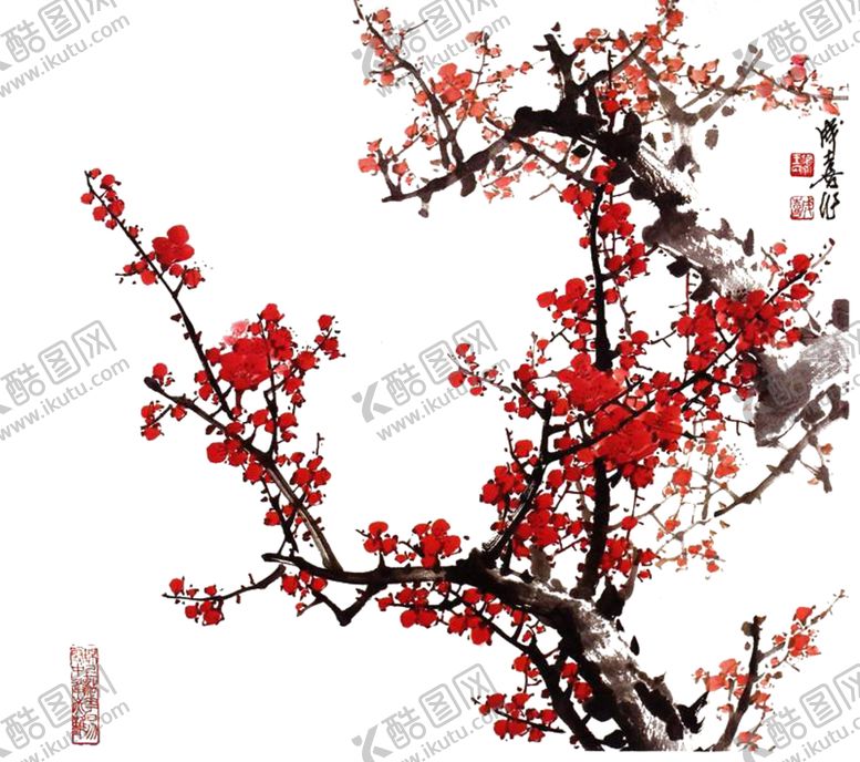 编号：98612509101946344932【酷图网】源文件下载-中国风水墨梅