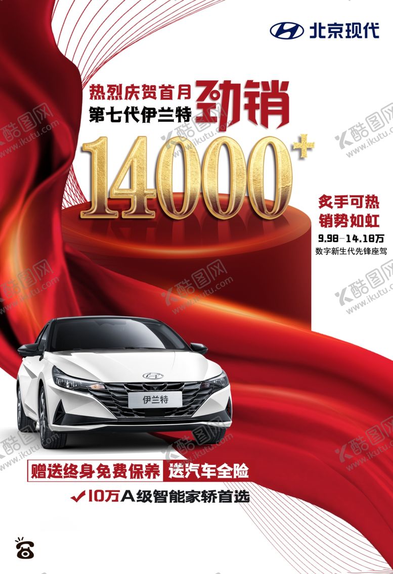 编号：29232607080306538065【酷图网】源文件下载-第七代伊兰特汽车海报