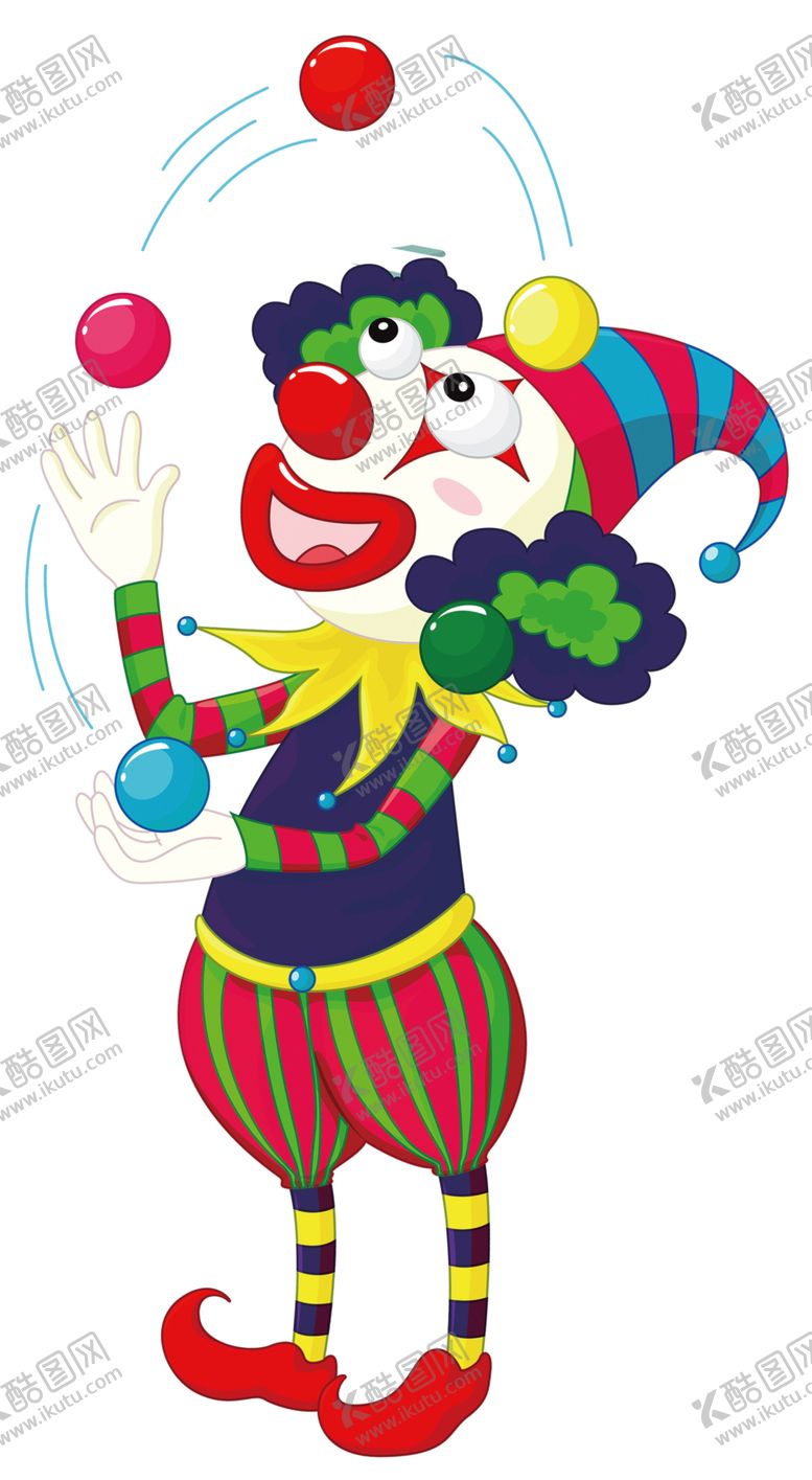 编号：50308801130846455461【酷图网】源文件下载-愚人节小丑玩杂技
