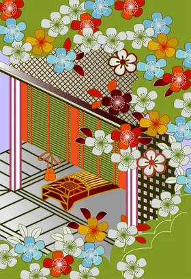中式花纹镂空饭店菜谱边框古代边框