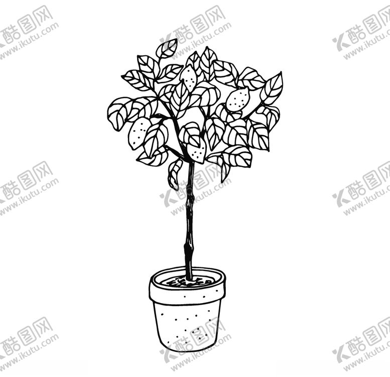 编号：96726010140207585362【酷图网】源文件下载-植物线稿