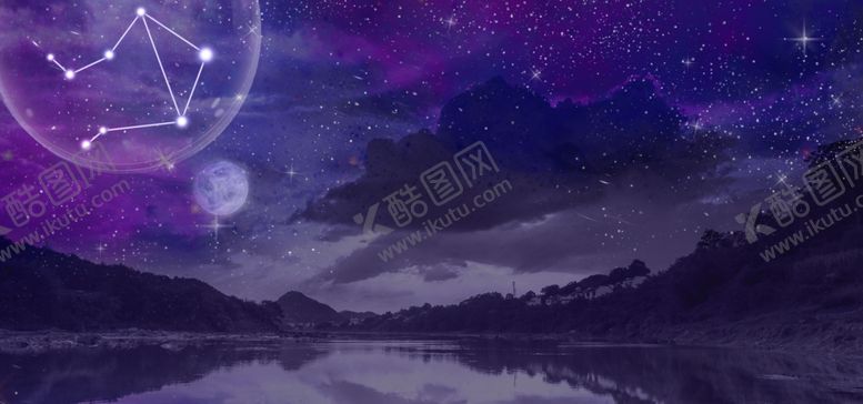 编号：26798507051416039818【酷图网】源文件下载-合成十二星座天秤座星空