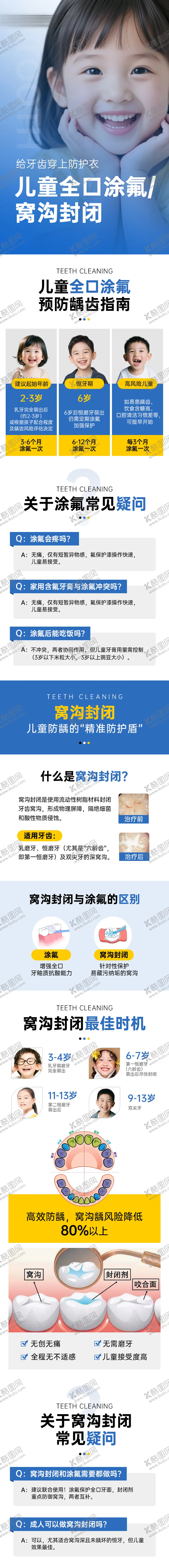 编号：63928906301619197272【酷图网】源文件下载-口腔涂氟窝封闭电商详情页