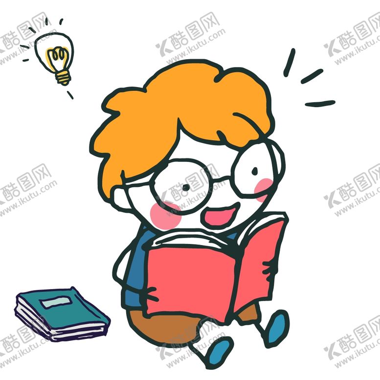 编号：64696809210945413791【酷图网】源文件下载-世界儿童日卡通儿童读书教育素材