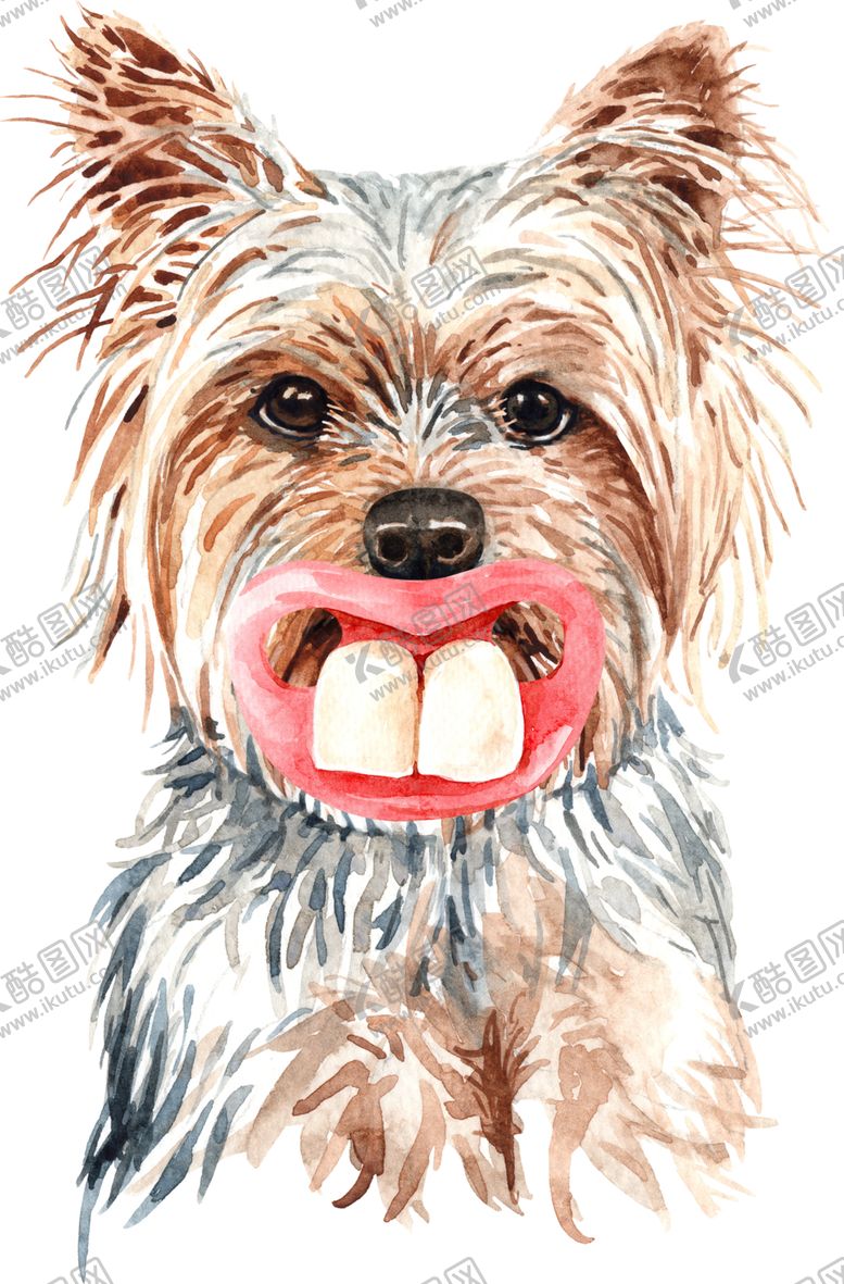 编号：37679009241740446075【酷图网】源文件下载-水彩绘画可爱小狗