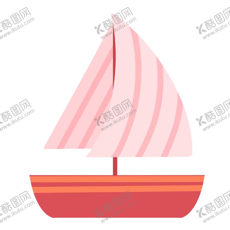 编号：53989306282342423108【酷图网】源文件下载-T恤印花卡通船简单印花