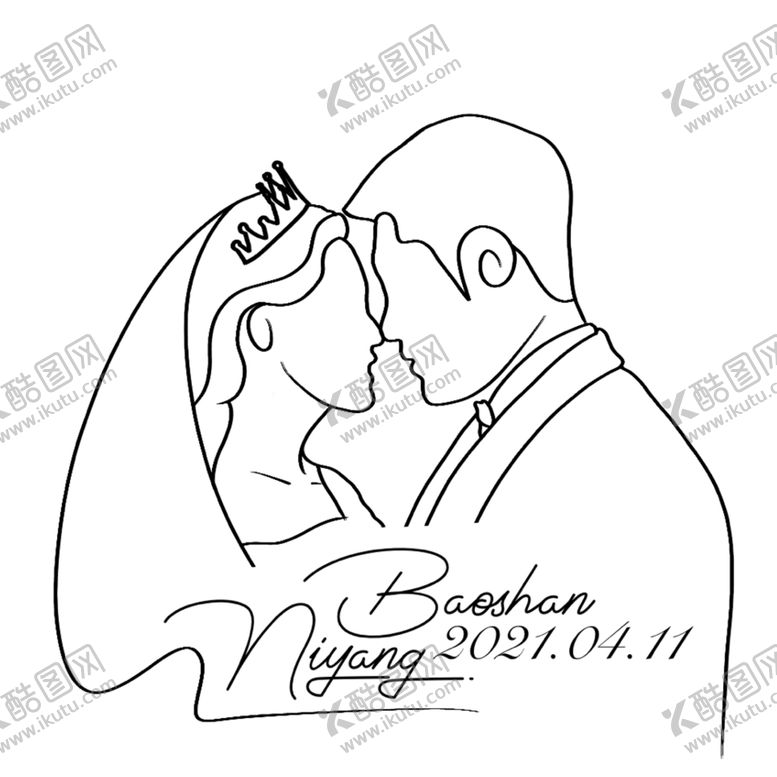 编号：28230010160804499239【酷图网】源文件下载-人像婚礼LOGO