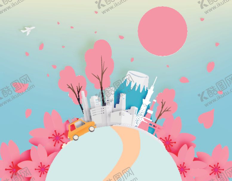 小清新简约创意海报图片花开乡村花香