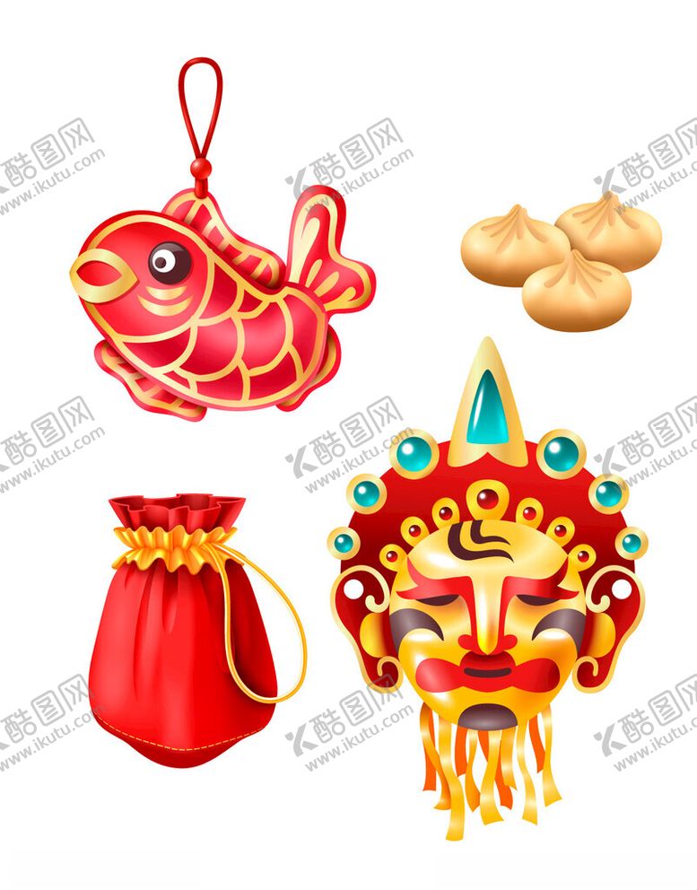 编号：33522202272023576234【酷图网】源文件下载-新年春节矢量卡通元素