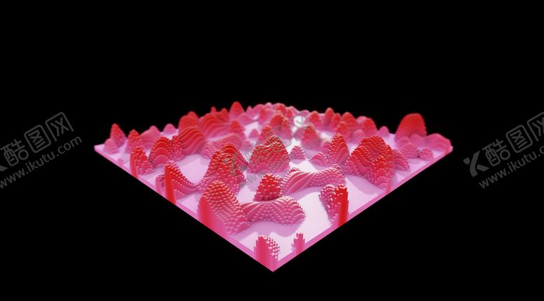 编号：15413410300849528342【酷图网】源文件下载-3d低多边形渐变立体地形元素