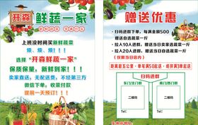 绿色有机蔬菜水果海报宣传单