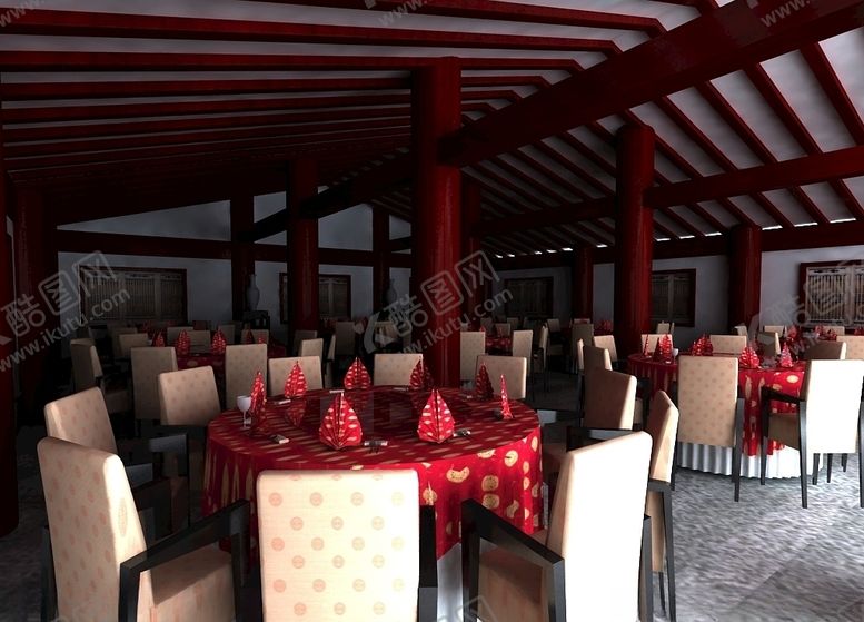 编号：84520109232249028233【酷图网】源文件下载-中式餐厅大堂