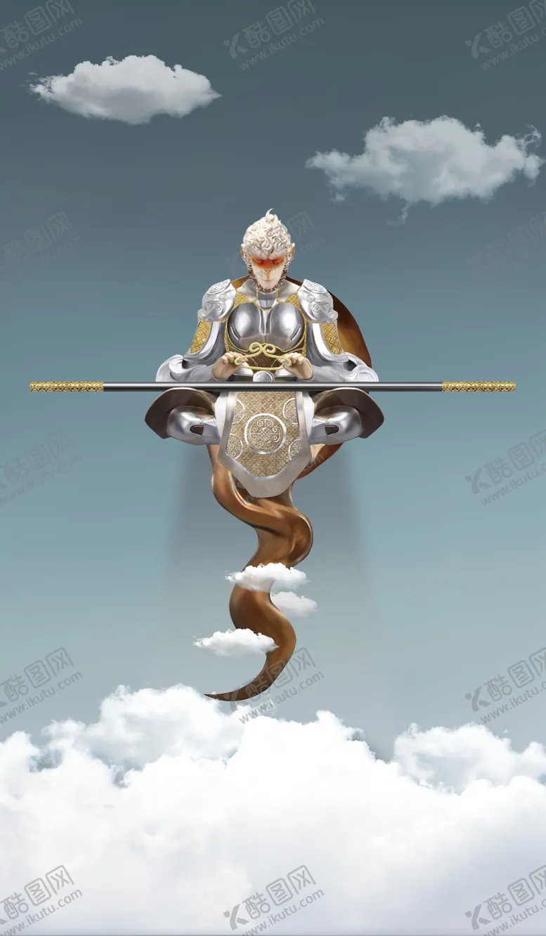 编号：09726409210114407634【酷图网】源文件下载-齐天大圣孙悟空装饰画