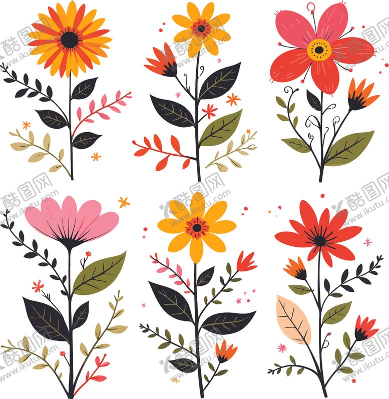 编号：37944811241359371889【酷图网】源文件下载-手绘花卉图案