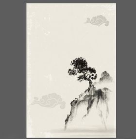 中国风水墨画卡通底色科技底色