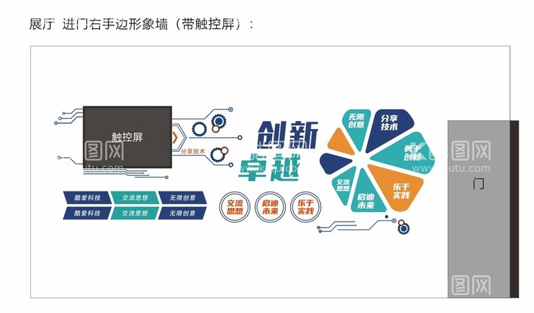 编号：58279210171230432585【酷图网】源文件下载-展厅形象墙