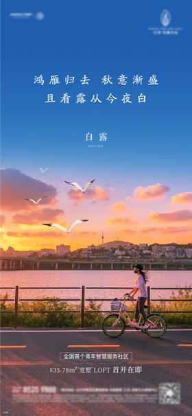 白露海报清新二十四节气阳光