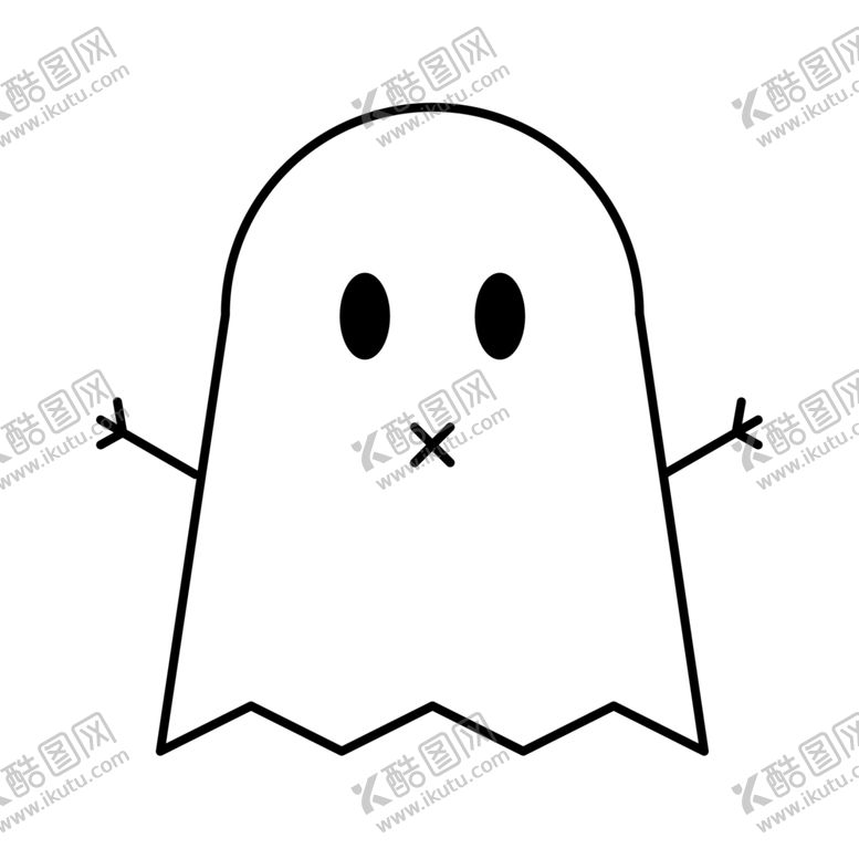 编号：73611904181429566855【酷图网】源文件下载-白色吓人幽灵