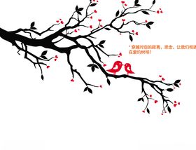 简约小鸟爱情大叔纹理