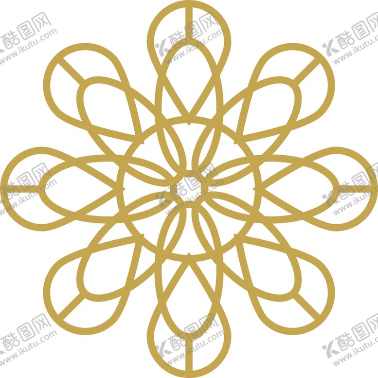 编号：90840802050541055256【酷图网】源文件下载-透明底免抠图金色复古花纹