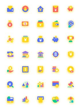 卡通金融类UI图标