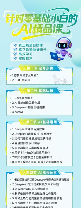 长图海报AI课程