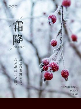 霜降节气节气海报宣传海报中国传统节气