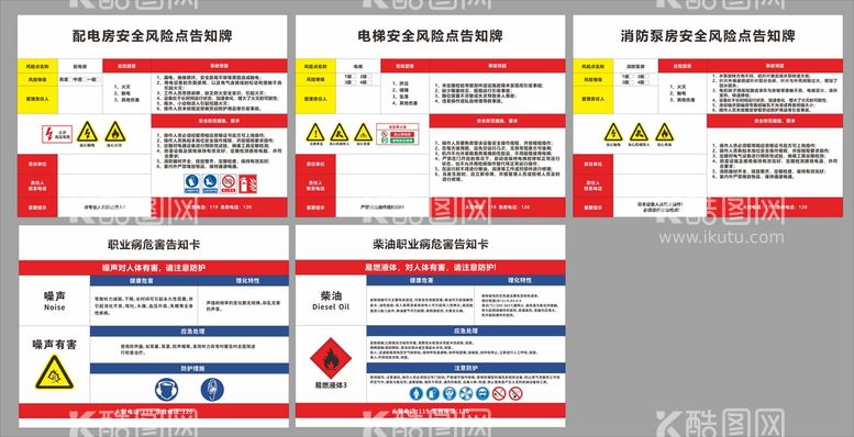 编号：36554611150454049828【酷图网】源文件下载-配电房安全风险店告知卡