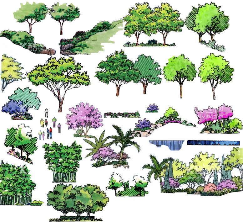 编号：49813210031009590931【酷图网】源文件下载-树木插画
