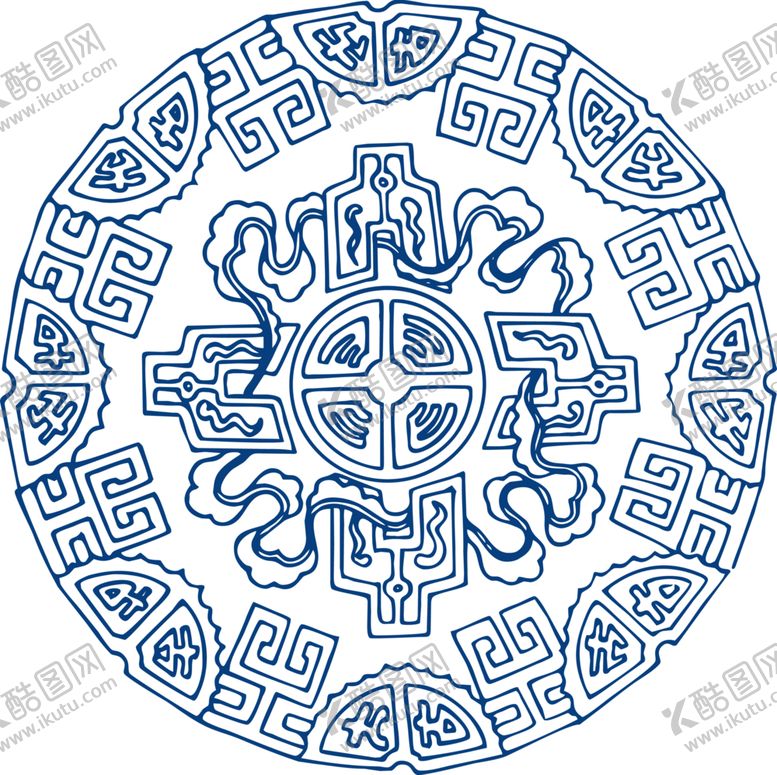 编号：27647605121954285906【酷图网】源文件下载-青花瓷图案
