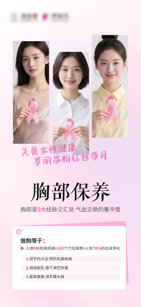 粉红丝带科普海报
