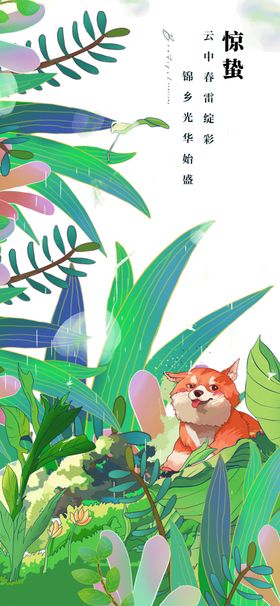 丛林中的多彩花卉景观