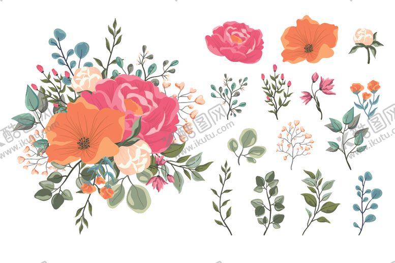 编号：14452209160557237457【酷图网】源文件下载-手绘鲜花
