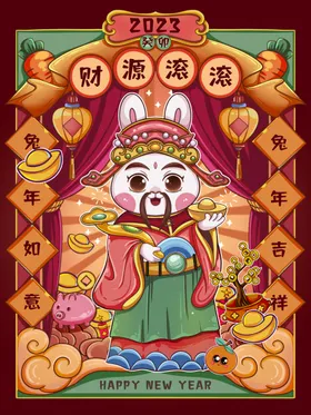 兔年子2023设计海报