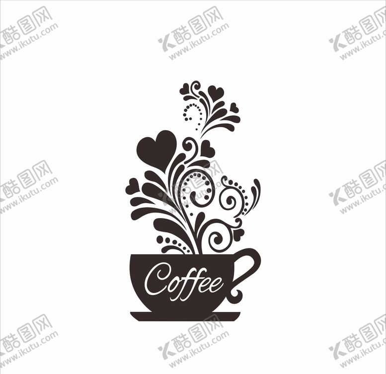 编号：91302907140919197339【酷图网】源文件下载-咖啡coffee墙贴