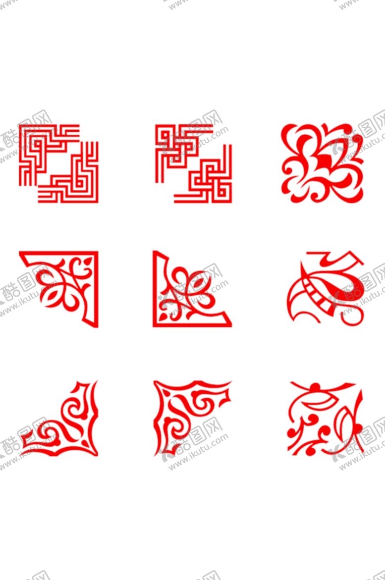 编号：33659312011314503207【酷图网】源文件下载-中式角花